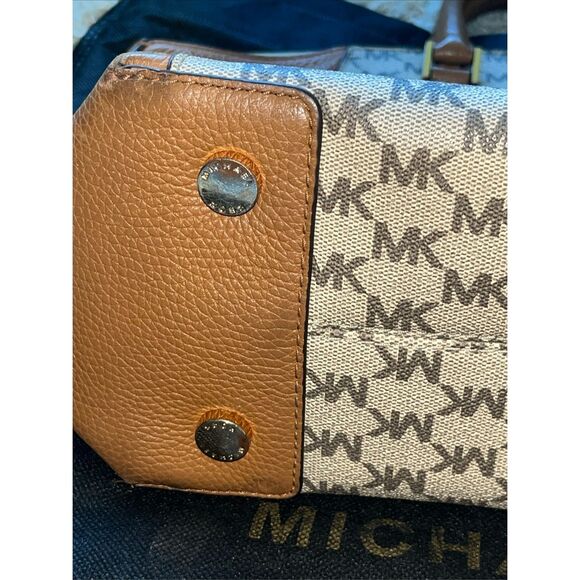 Michael Kors Nolita Satchel in the signature "MK" pattern Medium - Picture 7 of 15